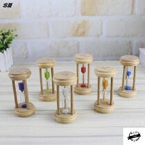 Wooden 1 2 3 minutes timer time anti-fall round hourglass creative crafts ornaments birthday gifts