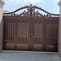 Aluminum alloy villa gate courtyard entrance door custom single open door to open door rural household yard door double door
