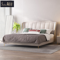 Shang one million genuine leather bed high-end luxurious imported cow leather bed master bedroom 1 8 m double bed modern minimalist leather art bed