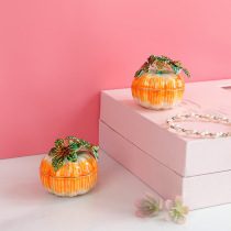 Pumpkin jewelry box small jewelry box gift box girl heart decoration decoration wedding decoration shop props handmade Special