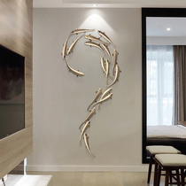 Living room wall corridor decorative painting pendant fish restaurant porch wall 3d three-dimensional creative luxury TV background wall