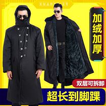 Super long army cotton coat mens cold bank special anti-cold suit Tohoku clothes outdoor labor Frozen Garage Cotton Clothes Plus Suede Thickening