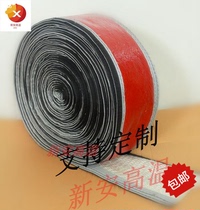 High temperature heat insulation sleeve Cable wire fire retardant protective sleeve Hook-and-loop snap insulated glass fiber silicone tube