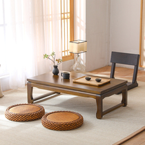 Balcony bay window small coffee table Kang table Solid wood Zen household floor Japanese Tatami low table coffee table customization