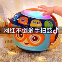 Childrens Tumbler Music Hand Drum Puzzle Early Education 0-1 year old infant beat drum 3-6 months baby toy