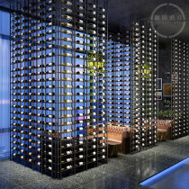 Industrial wind iron Wine Rack restaurant bar screen floor rack card holder partition wine cabinet creative display rack