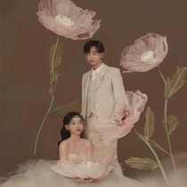 Shooting Road silk encrypted gauze wedding scenes props paper flowers handmade wedding stage decoration window decoration