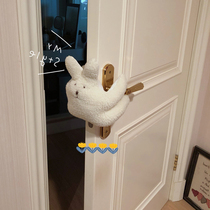 ins wind cute little bunny bunnies small bear anti-clip hand door hanging safety door blocking lamb hair children creative protection door stopper