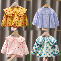 Girl Spring Dress 2022 New Womens Baby Long Sleeve Shirt Spring Autumn Style Foreign Air Trendy Children Lining The Undershirt Tide
