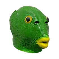 Net red sand green fish man headgear to blame fish face shake up for funny performance props animal ugly fish headsets