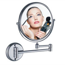 Bathroom mirror Wall-mounted large hotel bathroom double-sided vanity mirror Wall-mounted telescopic folding makeup beauty mirror