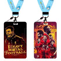 Liverpool team football star card set Bus card Campus card Student meal card Factory card long lanyard hard shell set