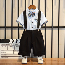 Childrens small suit Baby summer dress British style suit Boy host piano performance suit Flower girl suit