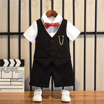 Childrens suit boys dress suit British flower girl wedding baby dress boy piano performance suit