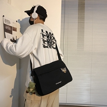 Day Series Tide Cards Skew Satchel Bag Men Casual Sails Buns Bag Students Large Capacity Single Shoulder Inclined Cross Backpacks Large Capacity Mailbag