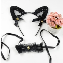 Bells Rabbit Ears Leg Ring Lace Headdress Temptation Flirting Accessories sex sex toys Headband Toy Accessories Cat Ears