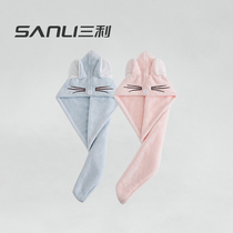 Sanli dry hair hat female cute super absorbent quick-drying children 2021 New towel wrap headscarf shower cap dry hair towel