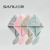 Sanli dry hair hat female cute super absorbent quick-drying head towel wrap headscarf shower cap 2021 new dry hair towel