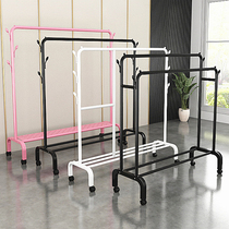 Simple drying rack floor folding bedroom single pole indoor clothes hanger balcony drying rack household