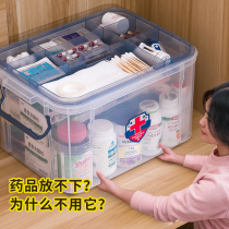 Family medicine box household small first aid kit medicine items Medical treatment cute storage box box large capacity