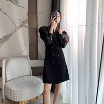 Womens new 2021 autumn suit dress French fashion high-end temperament waist slim skirt