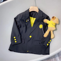  Pola Korean childrens clothing Mens and womens childrens suits 2021 autumn childrens smiley jacket big childrens wild bear suit