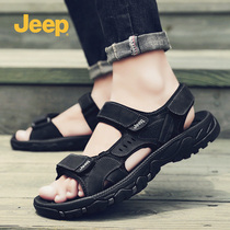 jeep jeep sports sandals mens summer 2021 new outer wear casual soft bottom sweat-proof mens beach sandals
