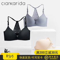 Front buckle underwear womens summer beauty back rimless bra Thin small chest gathered adjustment type sub-milk incognito bra