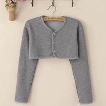 Fall and winter men and women keep sleeping warm shoulder and thicken shawl in the middle and elderly sleeve