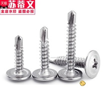4 8 round head Huasai cross 4 2 dovetail stainless steel drill steel plate self-tapping drill tail wire iron sheet large flat head screw m