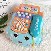 Baby phone simulation landline toy baby boy music multifunctional puzzle early education can bite mobile phone girl