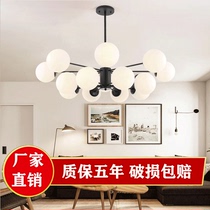 Nordic glass ball magic bean molecular chandelier bedroom lamp atmosphere modern simple personality net red living room study lamps