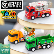 South Korea Taiyou TAYO sound and light version inertial small bus Bus fire truck engineering car Car boys and girls toys