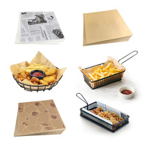 Oil-absorbing paper pad Kitchen food oil-frying paper pad Disposable special snack fried chicken fries Oil-proof paper pad