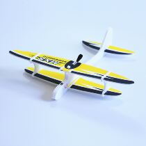 Electric foam plane charging hand throw slow flying biplane glider outdoor childrens toys hand assembled aircraft model