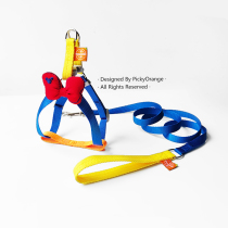 Contrast color Snow White cat chest strap dog leash ins cute cat walking dog rope Teddy dog chain