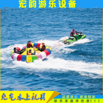 Water inflatable swivel top net red disco boat inflatable water sofa offshore motorboat towed banana boat