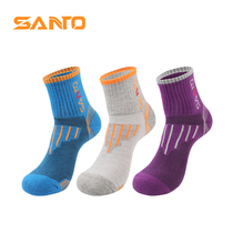3 pairs of santo outdoor socks mountaineering socks children thickening quick-drying socks Walking Tube running womens socks Terry bottom