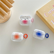 ins gradient color fainting airpods protective shell cover 2 generations 3pro applicable apple wireless Bluetooth headphones 23 1 generation silicone transparent softbox personality creative couple men and women new small crowdwind