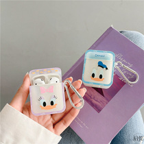 Tide card cartoon cute duck airpods Protective case set 2 Generation 3Pro for Apple wireless Bluetooth headset 21 generation silicone transparent soft box couple men and women new personality creative ins