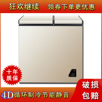 Home Double Warm Ice Cabinet Refrigerated Frozen Dual-use Commercial Large Capacity Freezer Small Mini Dorm Room Horizontal Fridge