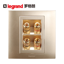 TCL Rogrand audio socket panel 86 type Shijie spread gold two-digit Speaker Audio plug four-head speaker plug