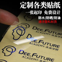 Transparent sticker custom product logo logo sticker concave and convex crystal drop plastic self-adhesive plastic pet label production