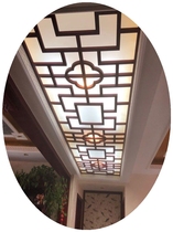 New Chinese hollow ceiling carved board PVC Plaid living room aisle decorative panel porch partition screen