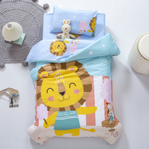 Childrens kindergarten quilt three-piece cotton core baby admission special child nap bedding six sets