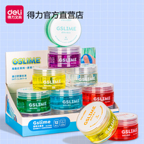 Deli crystal mud foam gel net red mud high color value fairy girl heart children transparent rubber colored mud toy