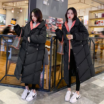 Maternity cotton clothes Womens long loose quilted jacket winter thickened down cotton clothes Late pregnancy winter coat