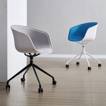 White computer chair Creative home desk chair Office chair Swivel chair Simple style conference reception chair backrest negotiation chair