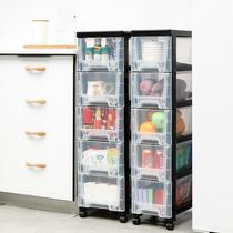 Transparent plastic storage cabinet household drawer type slit storage cabinet clothes toy finishing box storage box