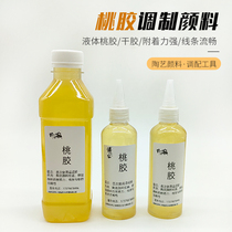 Liquid peach modulation and blossom structure fluid pigment glaze glaze increased viscosity adhesion